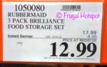 Costco Sale Price: Rubbermaid Brilliance Food Storage Set 3-Pack