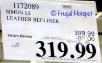 Costco Sale Price: Simon Li Leather Recliner