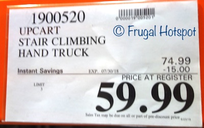 Costco Sale Price: UpCart Lift Stair Climbing Hand Truck