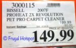 Bissell ProHeat 2X Revolution Pet Pro Deluxe Carpet Cleaner. Costco Price