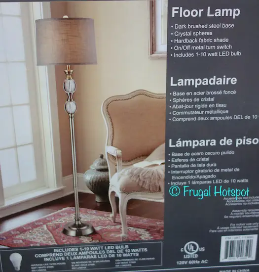 Bridgeport Designs Crystal Floor Lamp at Costco