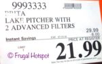 Costco sale price: Brita Lake Pitcher with 2 Advanced Filters