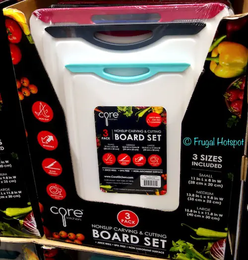 Core Kitchen 3-Pack Nonslip Carving and Cutting Board Set at Costco