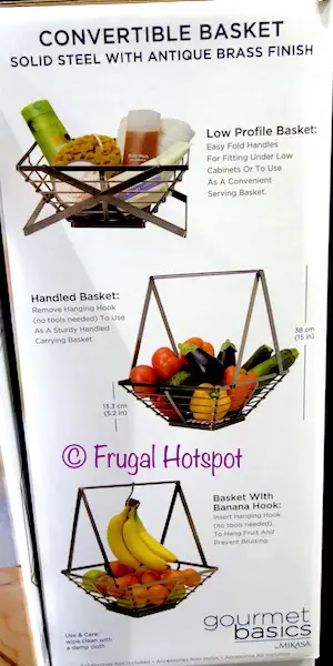 Gourmet Basics by Mikasa Convertible Fruit Basket at Costco