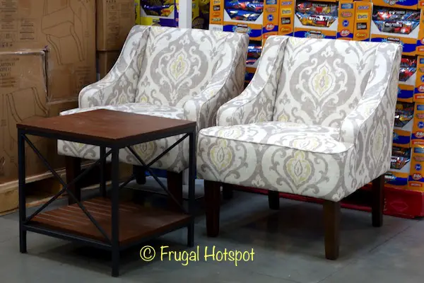 Home Pop by Kinfine 3-Piece Fabric Chair and Accent Table Set at Costco