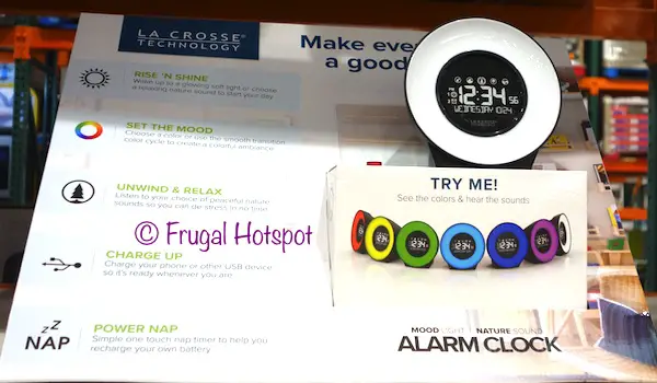 La Crosse Technology Mood Light/Nature Sound Alarm Clock at Costco