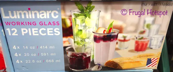 Luminarc Working Glass 12-Piece Set at Costco