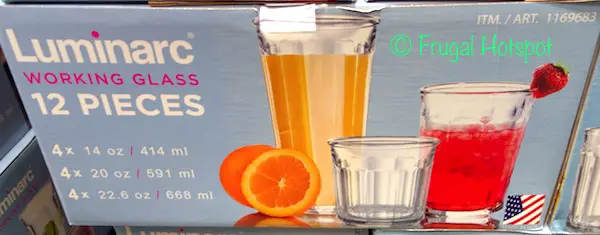 Luminarc Working Glass 12-Piece Set at Costco