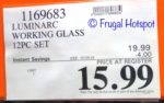 Luminarc Working Glass 12-Piece Set. Costco Price