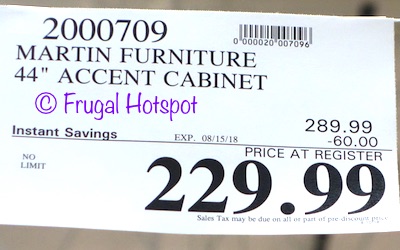Martin Furniture 44" Accent Cabinet. Costco Price