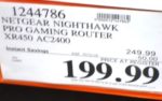 Netgear Nighthawk Pro Gaming Router XR450 AC2400. Costco Sale Price
