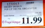 Smart Design Pop-Up Trunk Organizer. Costco Price