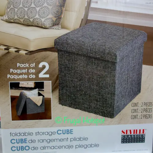 Seville Classics 2-Pack Fabric Storage Cube at Costco