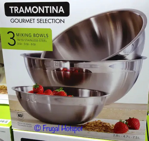 Tramontina 3-Piece Stainless Steel Mixing Bowls at Costco