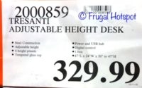 Costco Price: Tresanti Adjustable Height Desk Costco Price: Tresanti Adjustable Height Desk