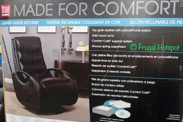 True Innovations Leather Glider Recliner at Costco