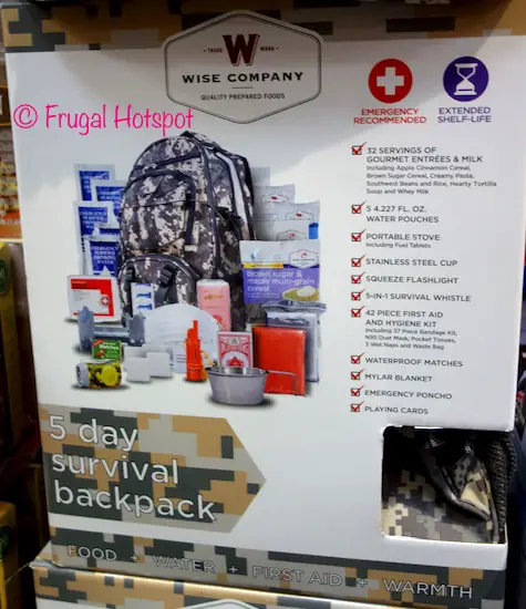 Wise Company 5-Day Survival Backpack at Costco