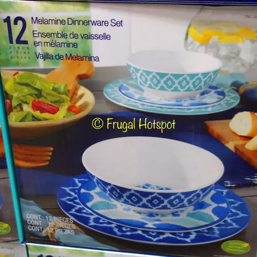 12-Piece Melamine Dinnerware Set at Costco