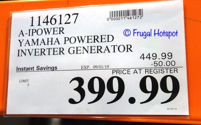 A-iPower Yamaha Powered Inverter Generator Costco Sale Price