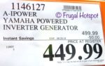 Costco Price A-iPower Yamaha Powered Inverter Generator $449.99