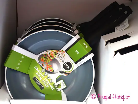 GreenPan Rio 11" Ceramic Nonstick Aluminum Wok at Costco GreenPan Rio 11" Ceramic Nonstick Aluminum Wok at Costco