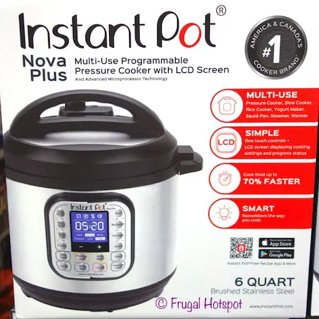 Instant Pot Nova Plus 6-Quart 9-in-1 Multi-Use Programmable Pressure Cooker at Costco