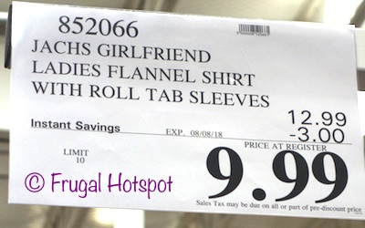 Jachs Girlfriend Ladies Flannel Shirt. Costco Price Jachs Girlfriend Ladies Flannel Shirt. Costco Price