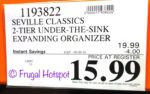 Costco Price of Seville Classics 2-Tier Under-the-Sink Organizer $15.99 Costco Price of Seville Classics 2-Tier Under-the-Sink Organizer $15.99