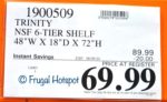 Trinity 6-Tier Wire Shelving Rack Costco Sale price 2020 Trinity 6-Tier Wire Shelving Rack Costco Sale price 2020