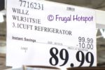 Willz 3.1 Cu. Ft. Refrigerator / Freezer Costco Price