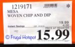 Costco Price: Mesa Yardley Woven 3-Piece Chip and Dip Tray
