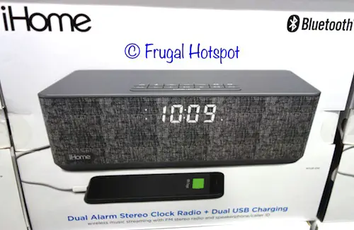 iHome Dual Alarm Stereo Clock Radio + Dual USB Charging at Costco