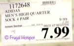 Costco Sale price: Adidas Men's High Quarter Socks 4-Pair Costco Sale price: Adidas Men's High Quarter Socks 4-Pair