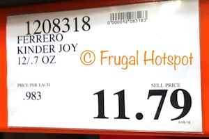 Costco Price: Ferrero Kinder Joy 12/0.7 oz