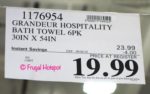 Grandeur Hospitality Bath Towel Costco Sale Price
