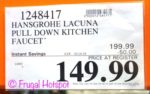 Costco Sale Price: Hansgrohe Lacuna Pull Down Kitchen Faucet