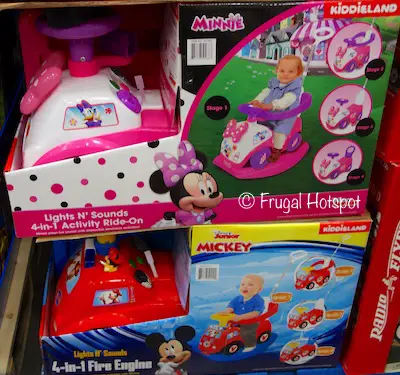 Costco: Kiddieland Disney Lights N' Sounds 4-in-1 Activity Ride-On: Choose from Minnie OR Mickey Fire Engine