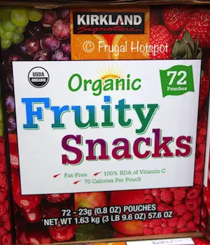 Costco Kirkland Signature Organic Fruity Snacks 72/0.8 oz