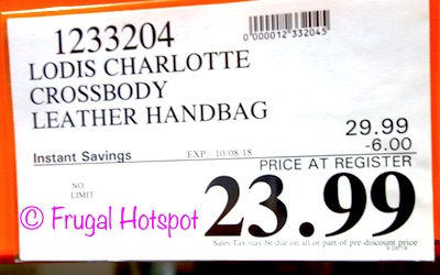 Costco Price: Lodis Charlotte Crossbody Leather Handbag
