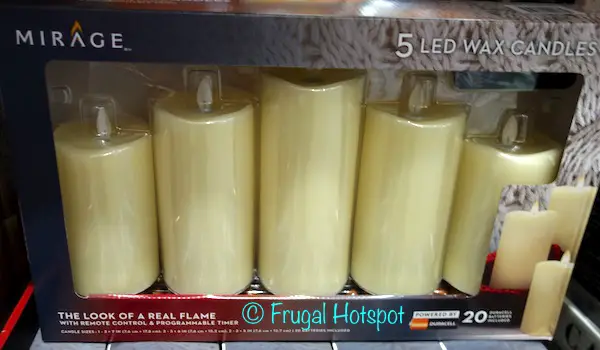 Mirage Unscented LED Wax Candle 5-Piece at Costco