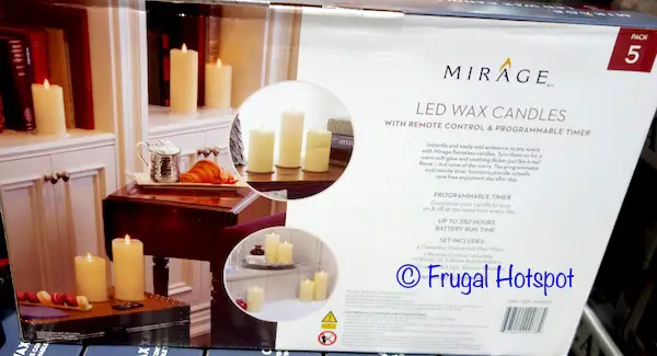 Mirage Unscented LED Wax Candle 5-Piece at Costco