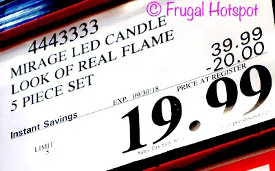 Costco Price: Mirage Unscented LED Wax Candle 5-Piece