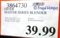 Costco Price: Oster Master Series Blender 