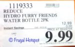 Costco Sale Price: Reduce Hydro Pro Furry Friends Water Bottle 2-Pack