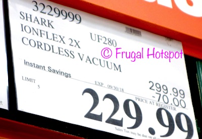 Costco Sale Price: Shark IONFlex 2X Cord-Free Vacuum