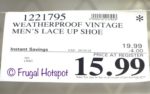 Costco Price: Weatherproof Vintage Ethan Men's Lace Up Shoe