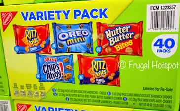 Costco: Nabisco Variety 40-ct ( 9 Chips Ahoy! Mini, 8 Nutter Butter Bites, 9 Oreo Mini, 8 Ritz Bits Cheese, 6 Ritz Bits Peanut Butter)