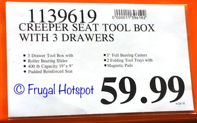 3-Drawer Rolling Mechanics Seat | Costco Price
