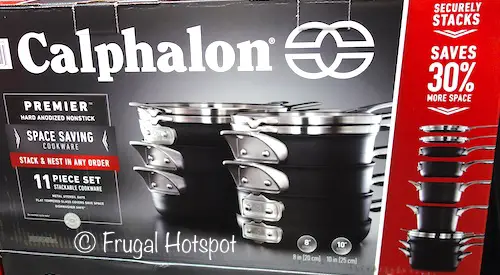 Calphalon Premier Hard Anodized Nonstick Space Saving Cookware 11-Piece Set at Costco