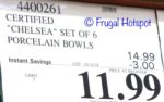 Costco Sale Price: Certified Chelsea Set of 6 Porcelain Bowls